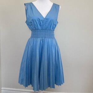 Rebecca Taylor Light Blue V-Neck Sleeveless Dress